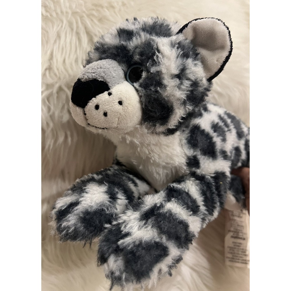 Disney Snow Leopard Plush Stuffed Animal Black Gray White Sitting 14"